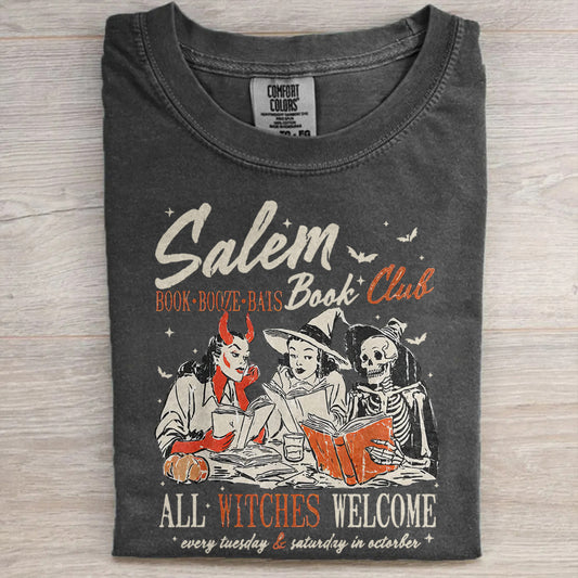 Salem Book Club T-Shirt, Comfort Colors Halloween Tee
