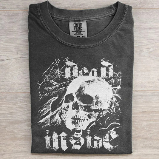 Blackcraft Dead Inside Skull Tee – Gothic Metal T-Shirt