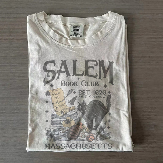 Salem Witches Vintage Halloween Shirt- Spooky Book Lover Tee