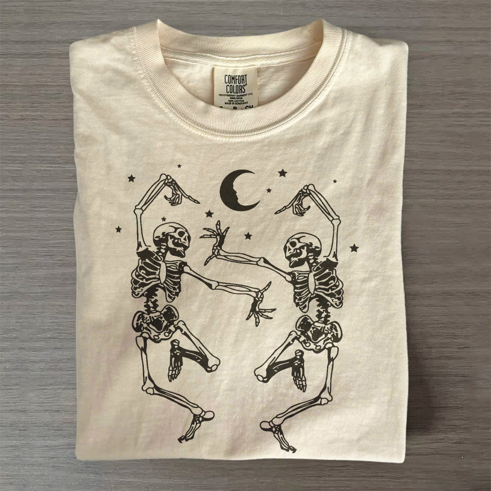Dancing Skeletons Comfort Colors® Halloween Tee- Spooky Season Shirt