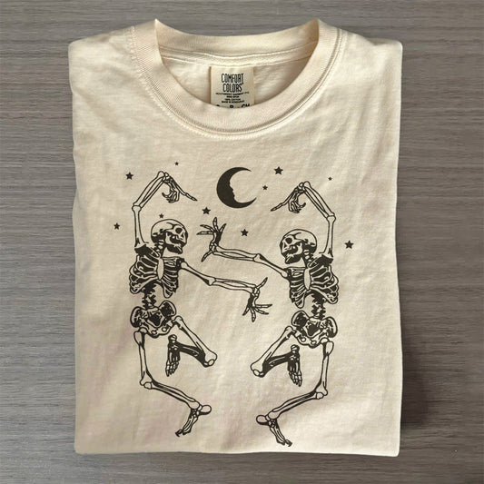 Dancing Skeletons Comfort Colors® Halloween Tee- Spooky Season Shirt