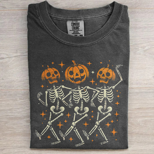 Halloween Pumpkin Shirt – Skeleton Spooky Fall T-Shirt