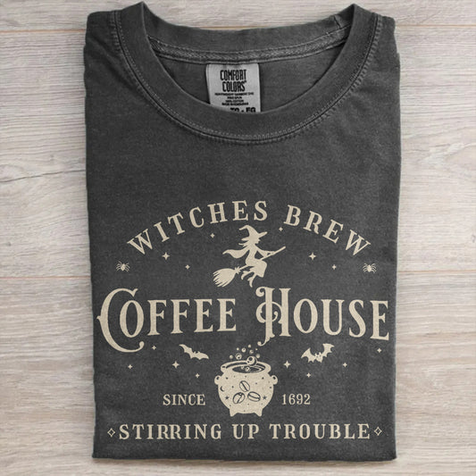 Witches Coffee House Vintage Salem Tee- Halloween Shirt