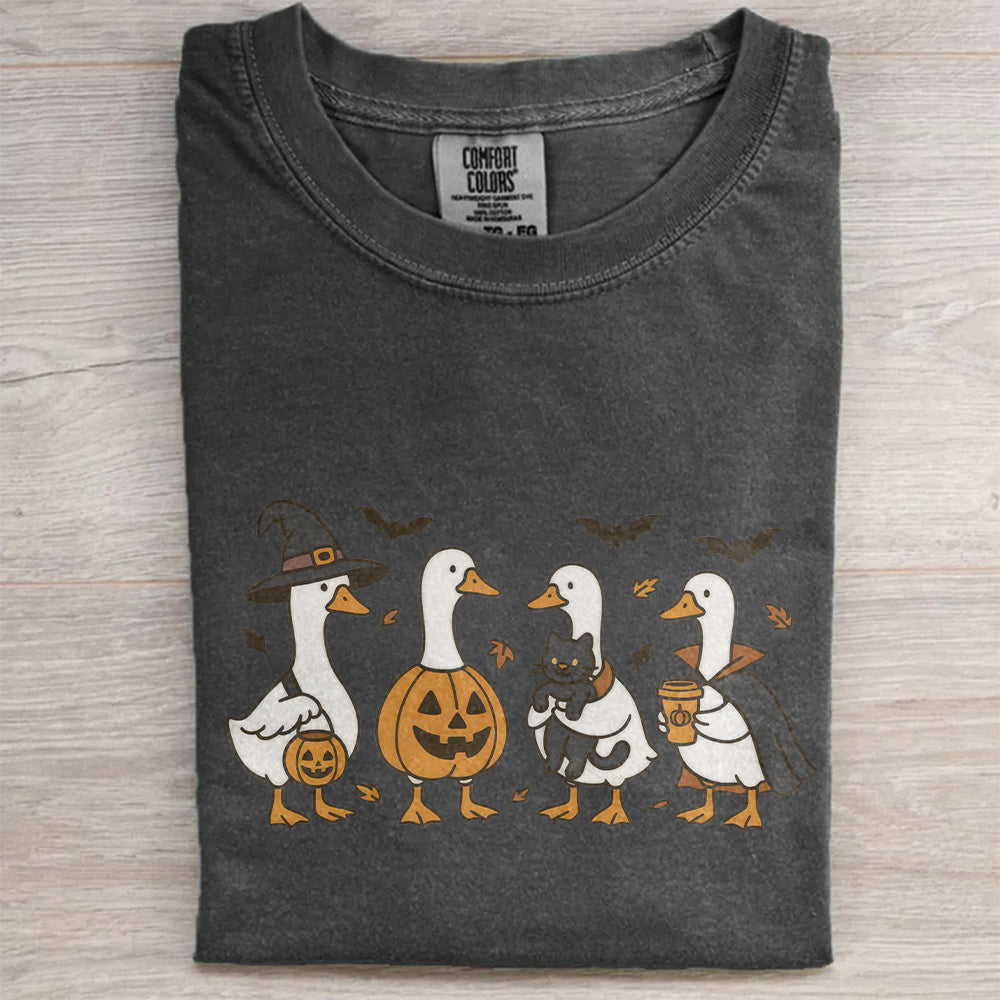 Silly Goose Ghost Tee, Spooky Pumpkin Shirt- Comfort Colors® Halloween Shirt