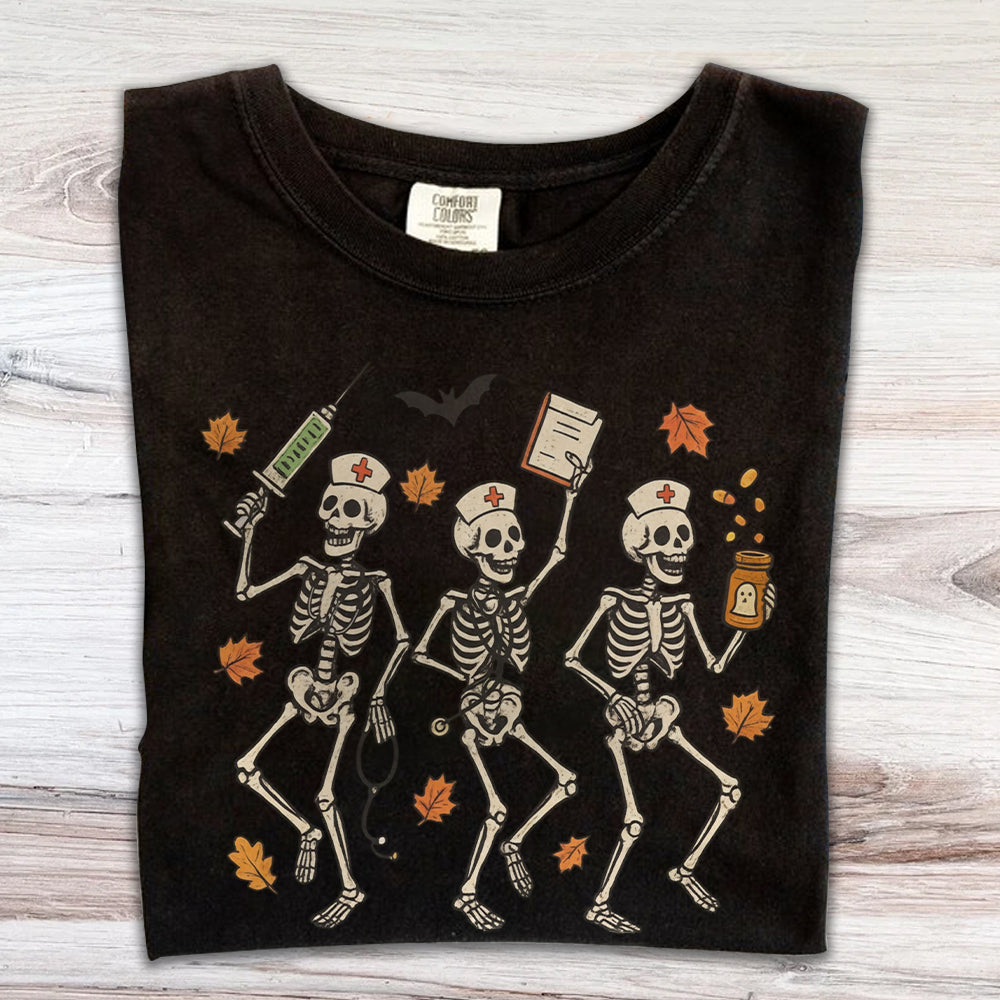 Halloween Nurse Skeleton Shirt | Spooky RN Fall Tee
