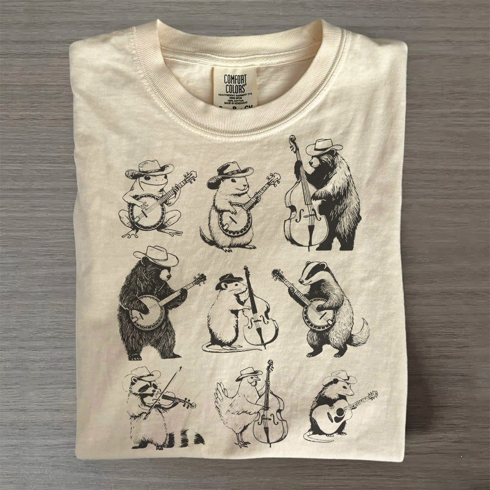 Animal Musicians Vintage T-Shirt