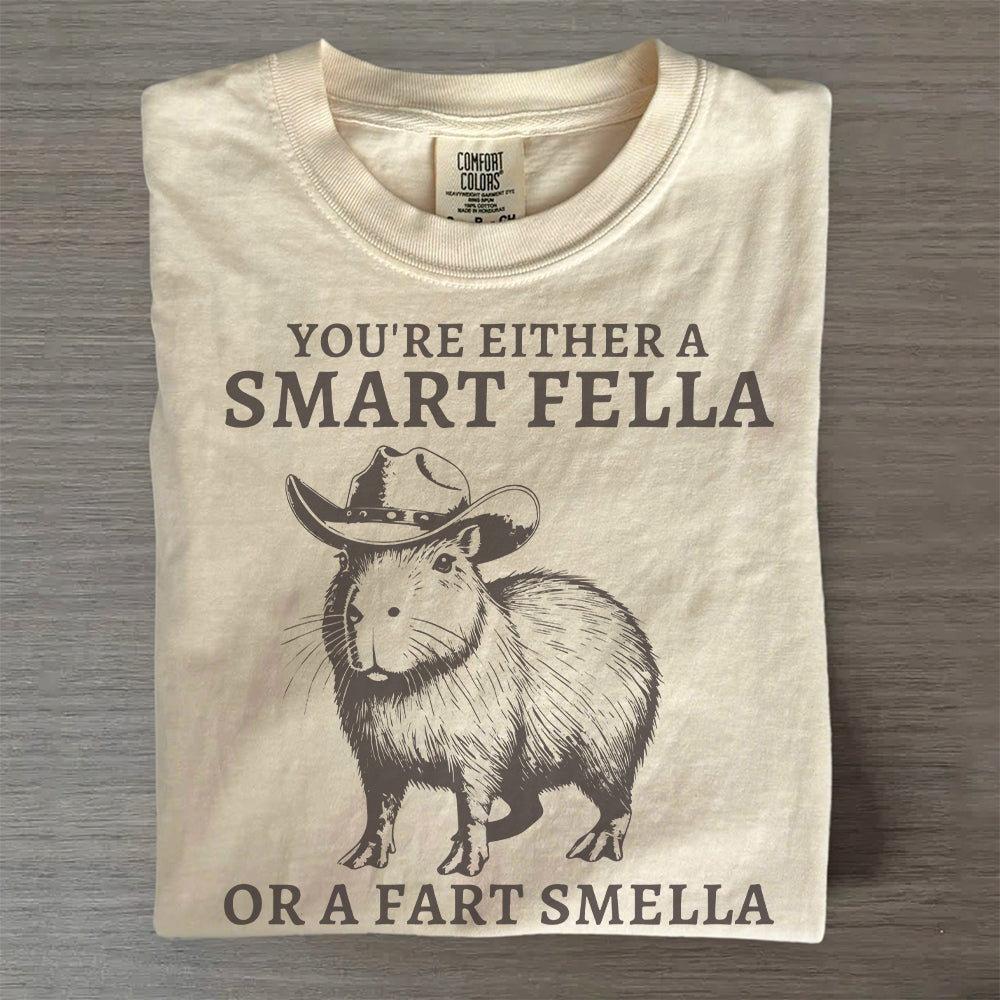 Retro Smart Fella Capybara T-Shirt