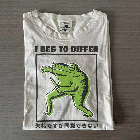 I Beg To Differ Frog Japanese T-Shirt
