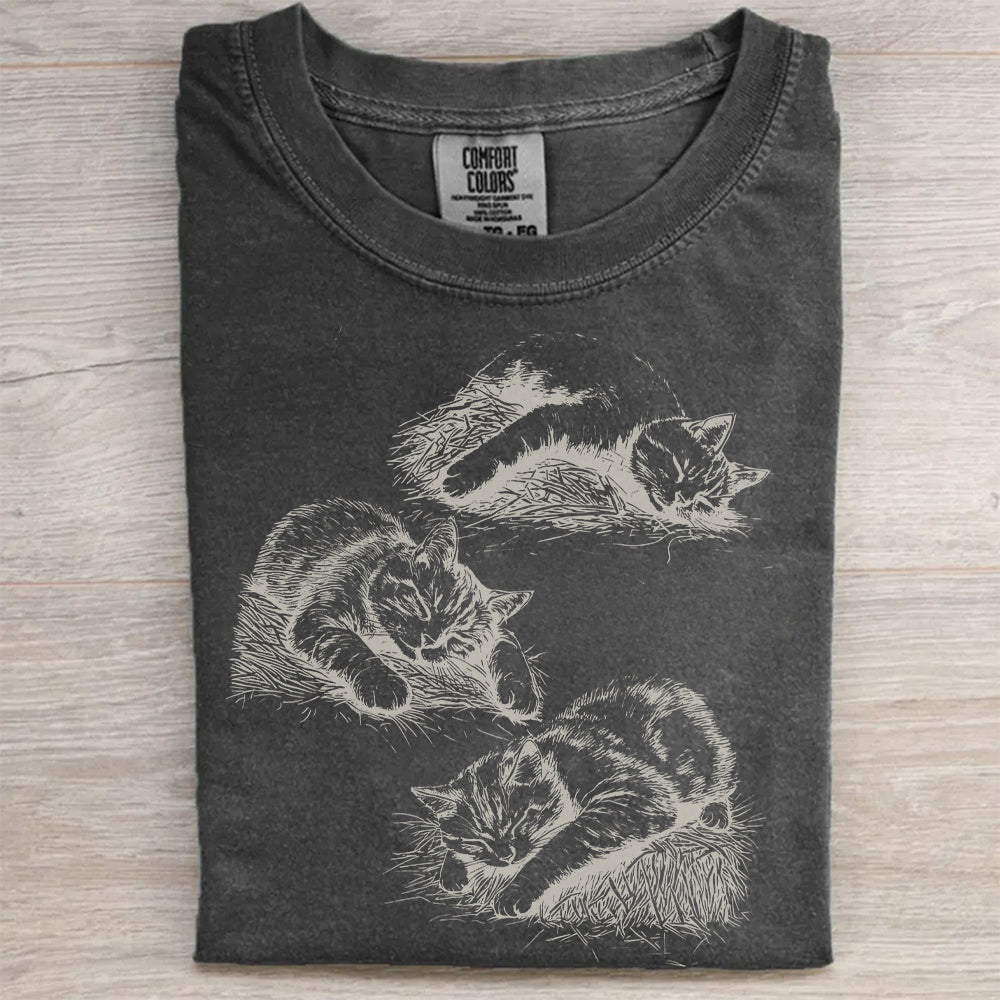 Vintage Style Chill Cats T-Shirt