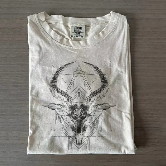 Baphomet Graphic Tee, Unisex Satanic Alt Shirt