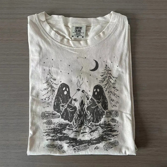 Trick or Treat Comfort Colors® Tee- Retro Ghost Shirt