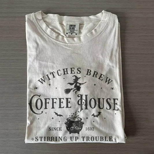 Witches Coffee House Vintage Salem Tee- Halloween Shirt