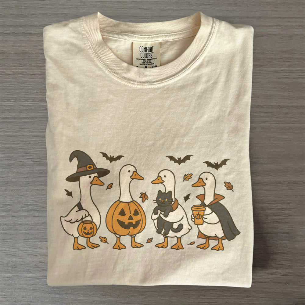 Silly Goose Ghost Tee, Spooky Pumpkin Shirt- Comfort Colors® Halloween Shirt