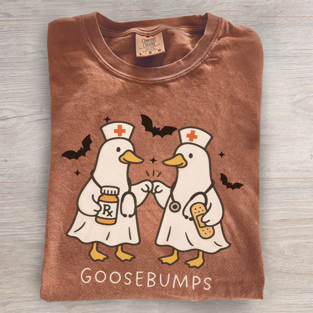 Spooky Goosebumps Nurse Shirt – Silly Goose Halloween NICU Tee