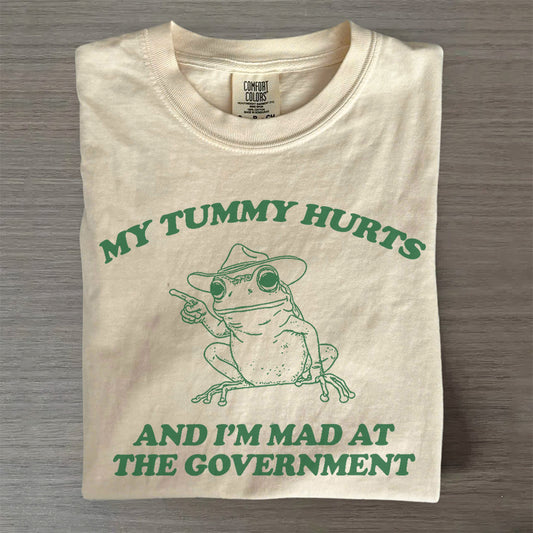 My Tummy Hurts Frog Political Shirt