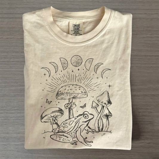 Frog Under Mushroom Moon T-Shirt