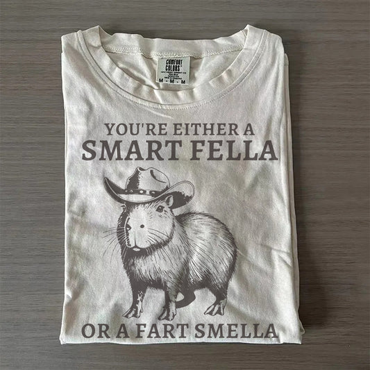 Retro Smart Fella Capybara T-Shirt