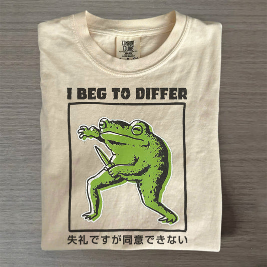 I Beg To Differ Frog Japanese T-Shirt