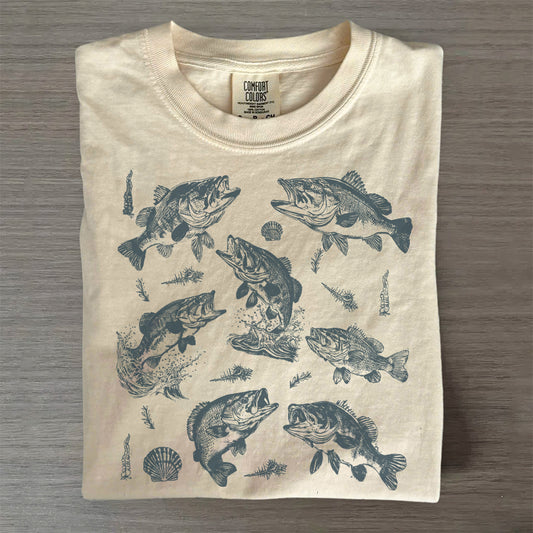 Classic Bass Fishing Graphic T-Shirt