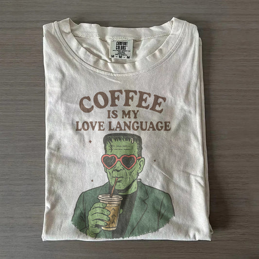 Coffee Lover Halloween – Frankenstein Graphic for Shirts
