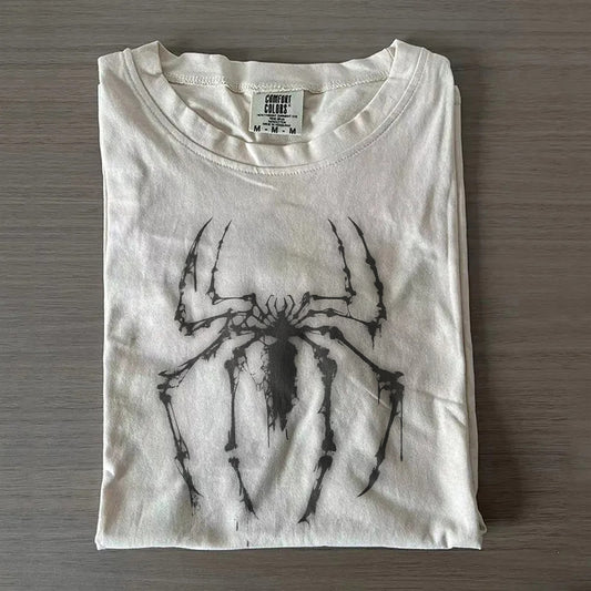 Retro Spider Oversized Shirt – Vintage Hero & Dark Art Tee