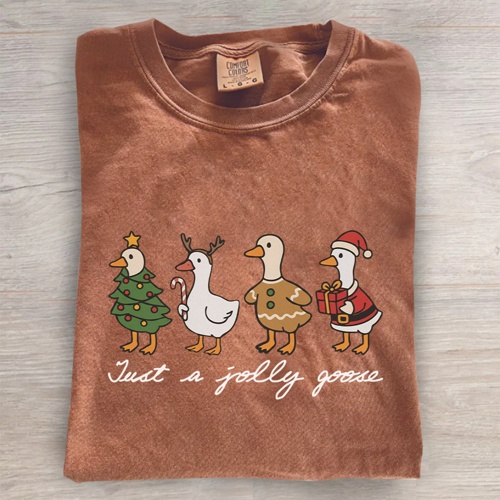 Just A Jolly Goose Christmas Shirt
