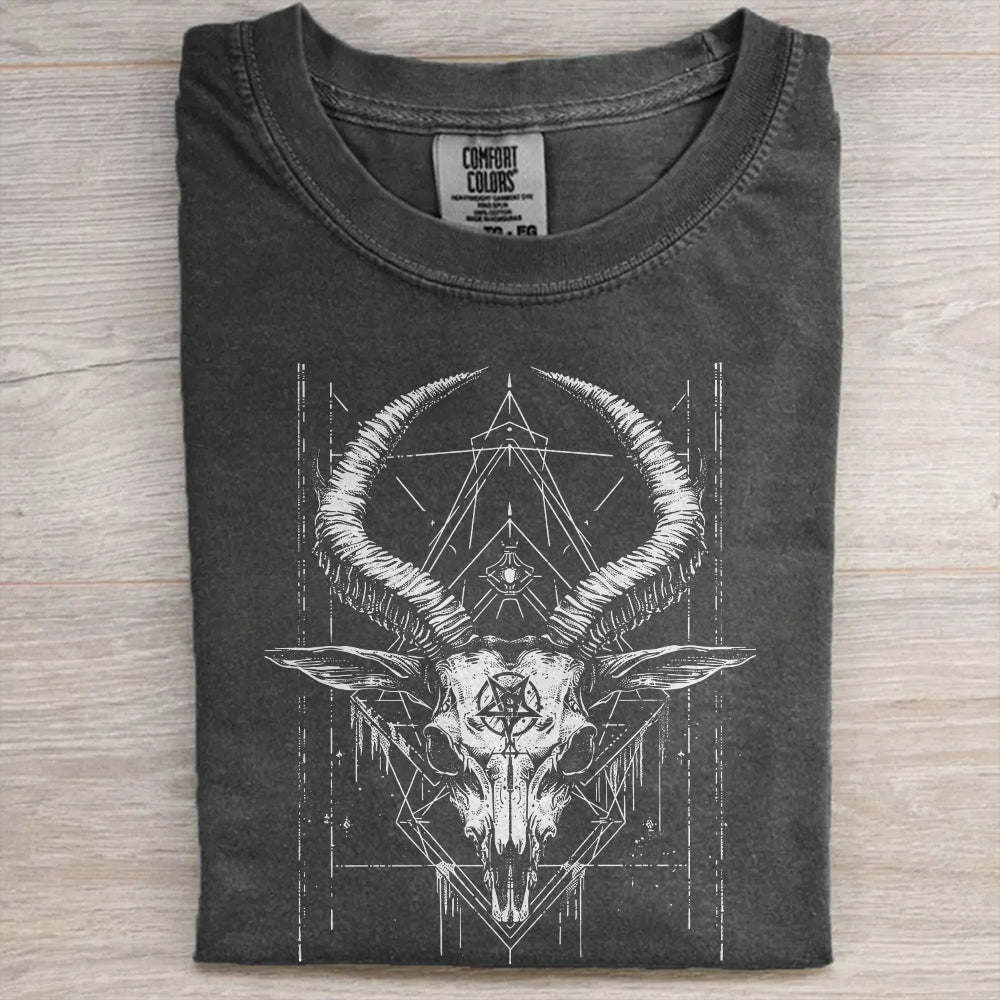 Baphomet Graphic Tee, Unisex Satanic Alt Shirt