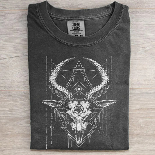 Baphomet Graphic Tee, Unisex Satanic Alt Shirt
