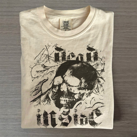 Blackcraft Dead Inside Skull Tee – Gothic Metal T-Shirt