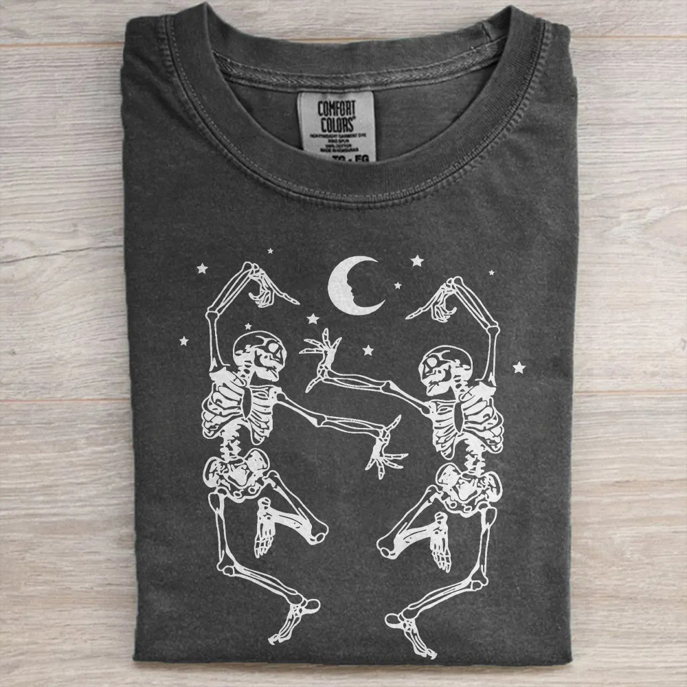 Dancing Skeletons Comfort Colors® Halloween Tee- Spooky Season Shirt
