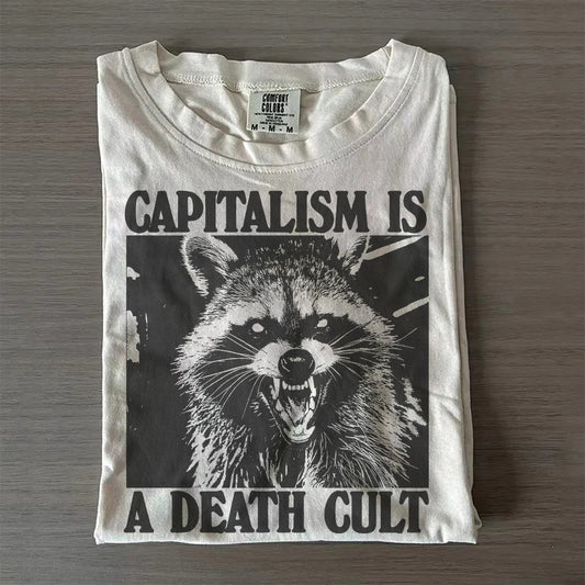 Ungovernable Raccoon Shirt – Funny Anti-Capitalist Vintage Tee
