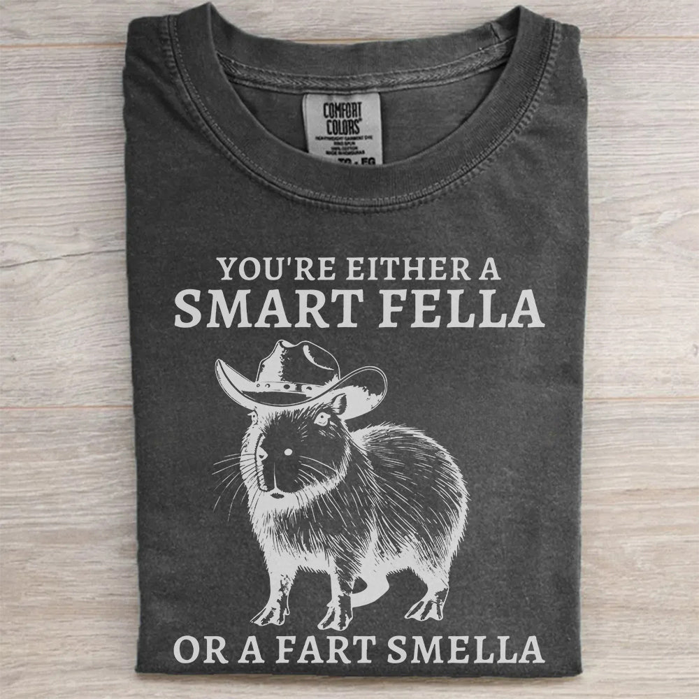 Retro Smart Fella Capybara T-Shirt