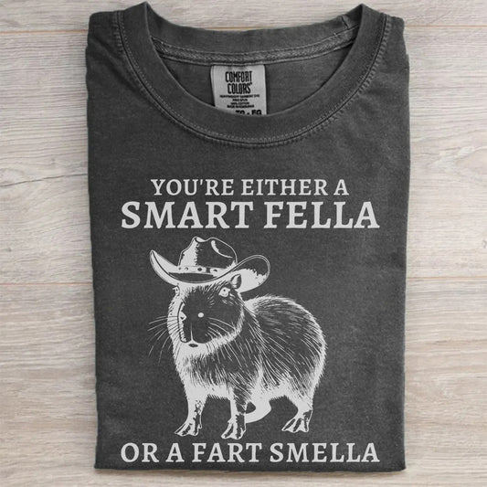Retro Smart Fella Capybara T-Shirt