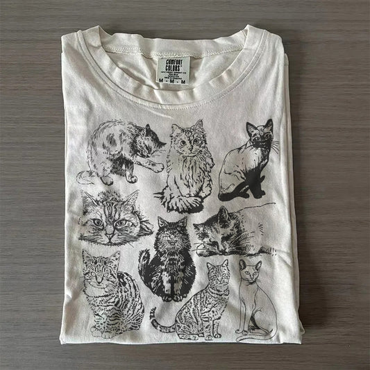 Cats 90s Vintage Comfort Colors T-Shirt
