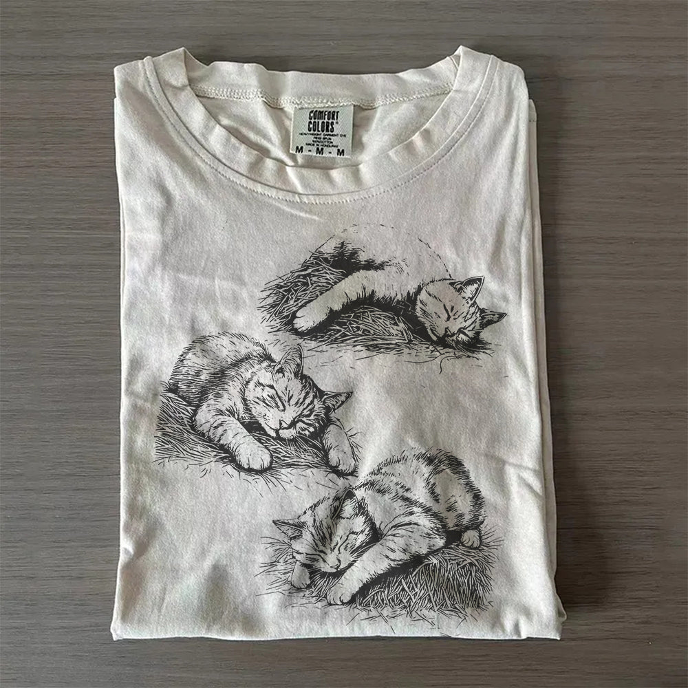 Vintage Style Chill Cats T-Shirt