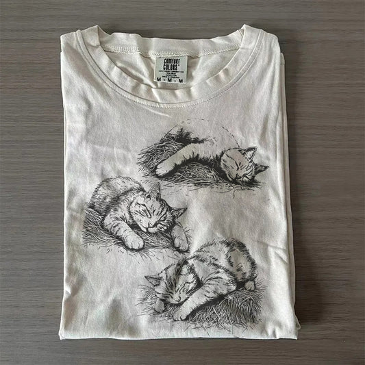 Vintage Style Chill Cats T-Shirt