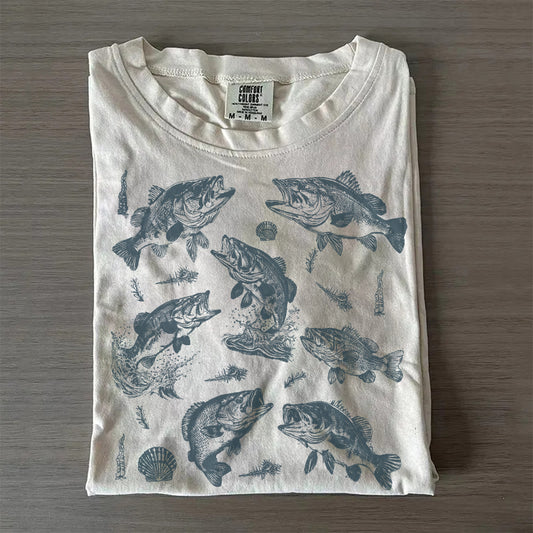 Classic Bass Fishing Graphic T-Shirt