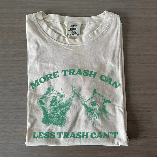 More Trash Can Less Trash Can't Vintage Raccoon Opossum T-Shirt