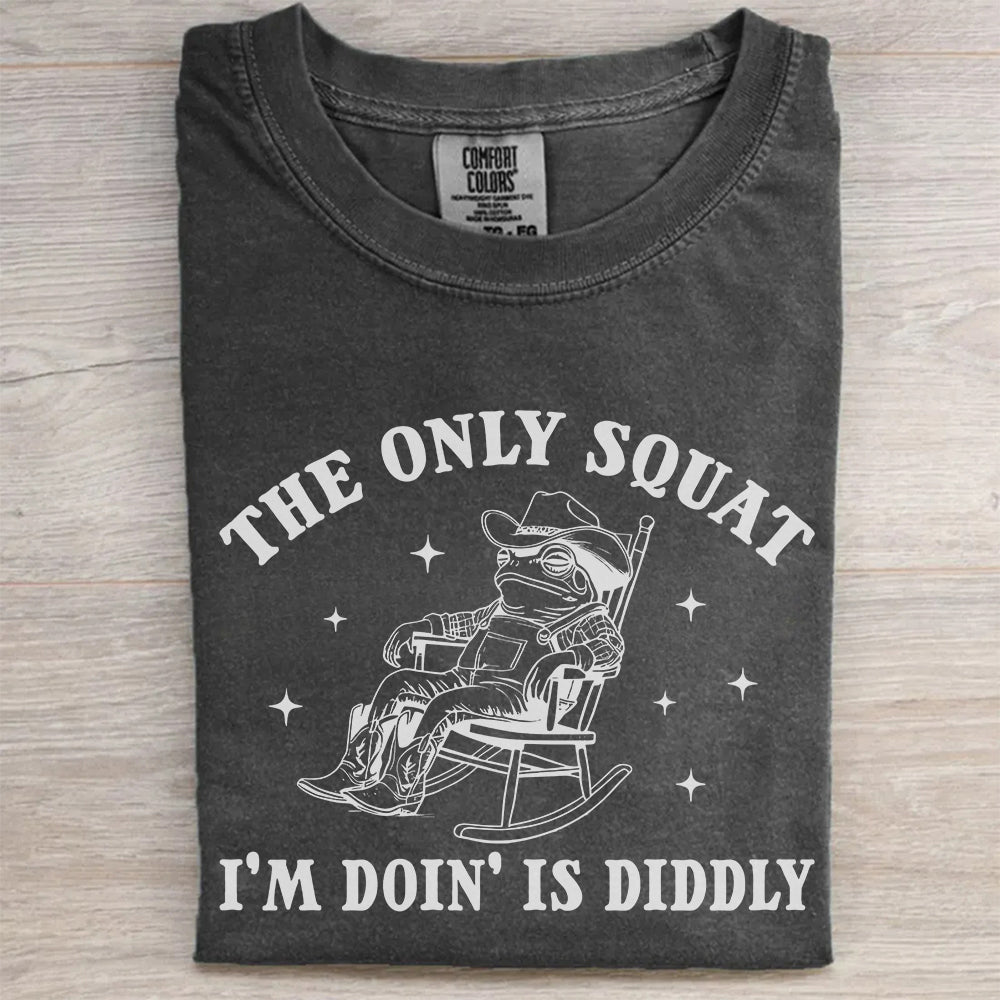 Lazy Cowboy Frog Tee – Diddly Squat Funny Shirt