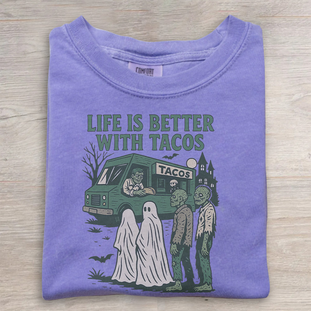 Life Is Better With Tacos T-Shirt – Funny Foodie Tee