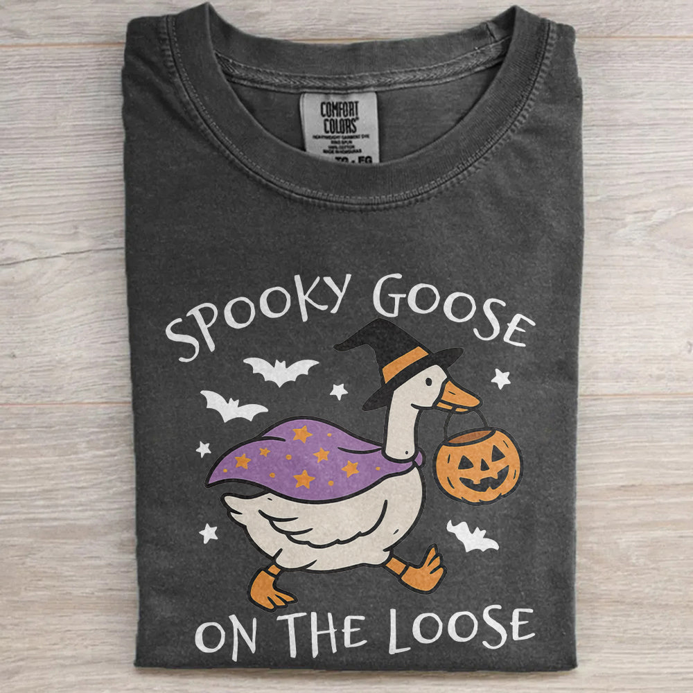Spooky Goose On The Loose Shirt – Funny Halloween Comfort Colors® Tee