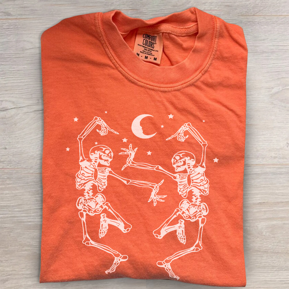 Dancing Skeletons Graphic Tee- Halloween Shirt