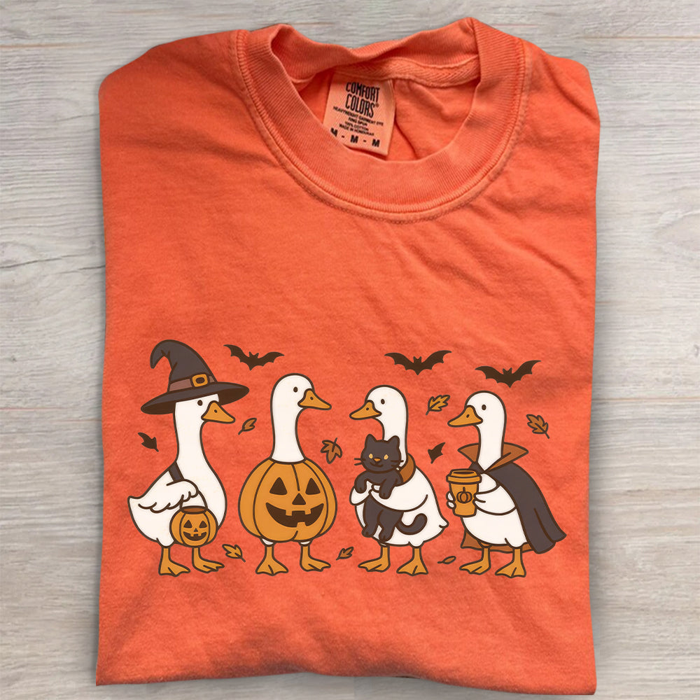 Silly Goose Ghost Tee, Spooky Pumpkin Shirt- Comfort Colors® Halloween Shirt