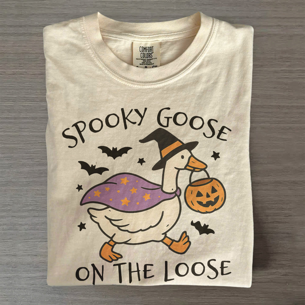 Spooky Goose On The Loose Shirt – Funny Halloween Comfort Colors® Tee