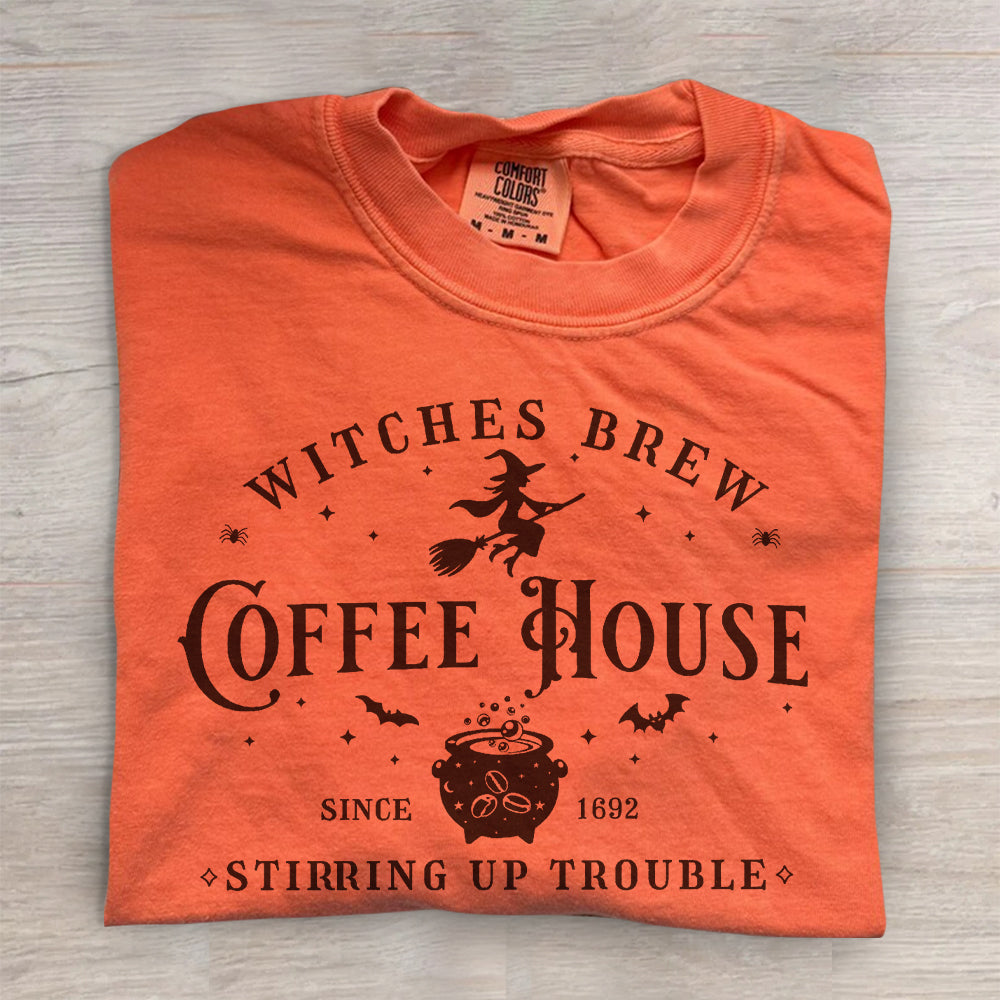 Witches Coffee Vintage Tee- Halloween Shirt