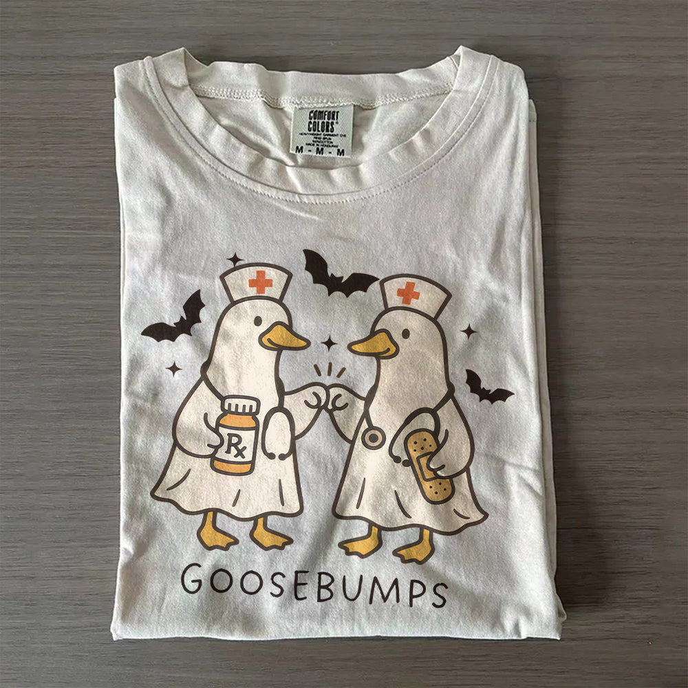 Spooky Goosebumps Nurse Shirt – Silly Goose Halloween NICU Tee