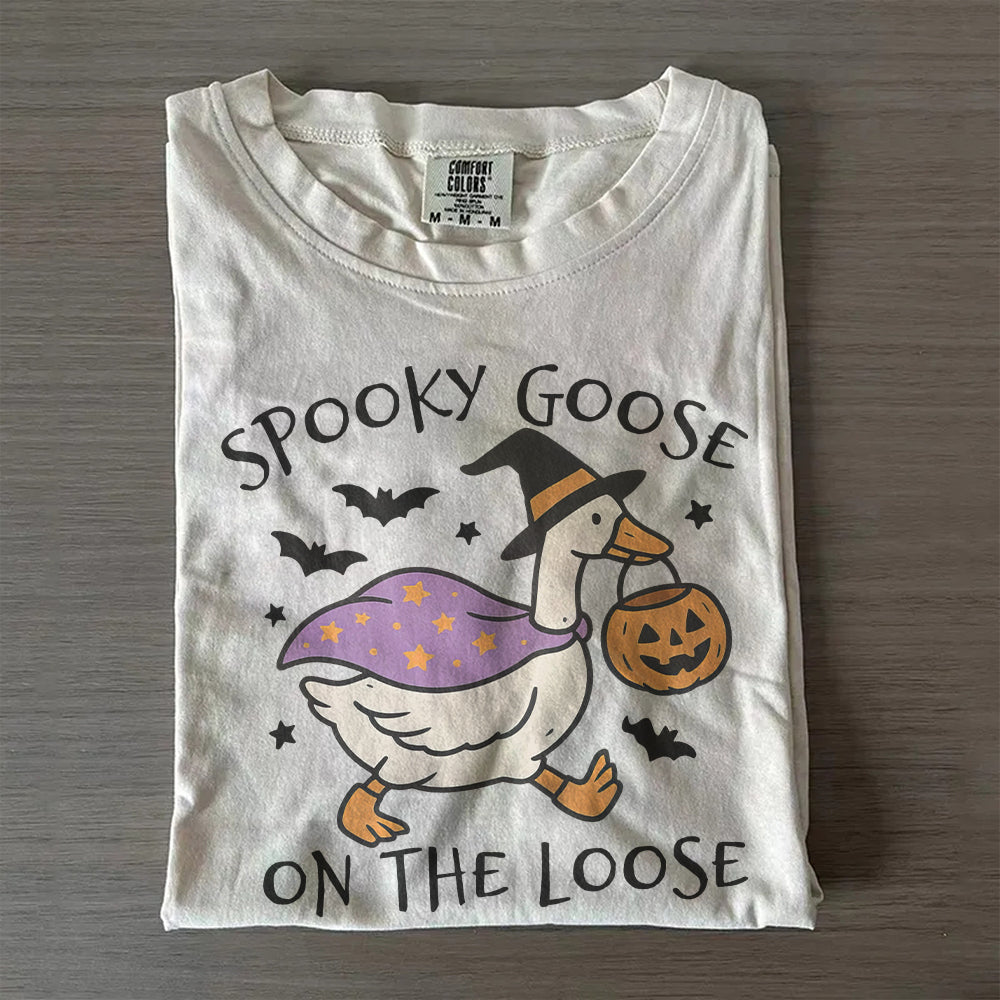 Spooky Goose On The Loose Shirt – Funny Halloween Comfort Colors® Tee