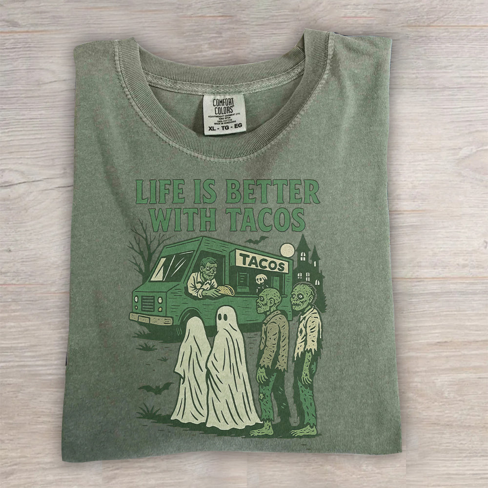 Life Is Better With Tacos T-Shirt – Funny Foodie Tee