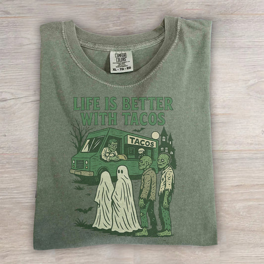 Life Is Better With Tacos T-Shirt – Funny Foodie Tee