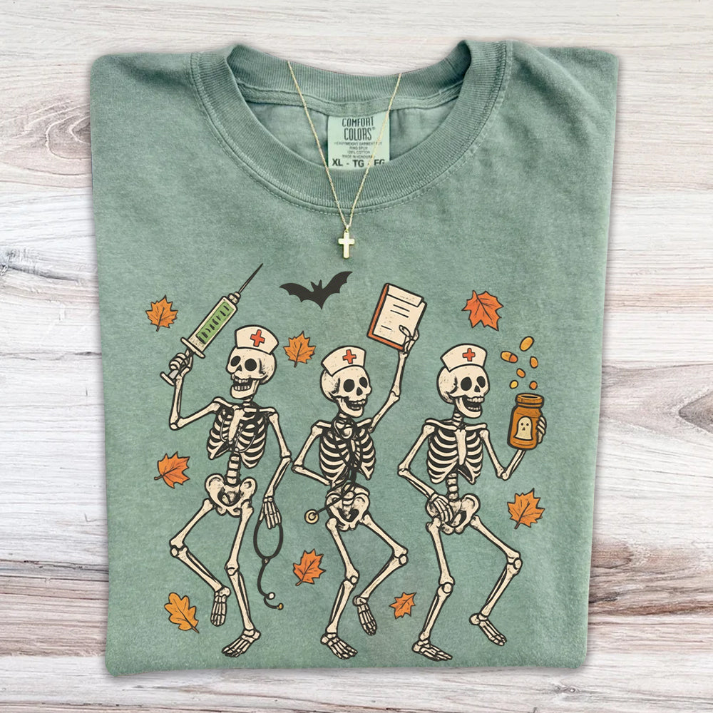 Halloween Nurse Skeleton Shirt | Spooky RN Fall Tee